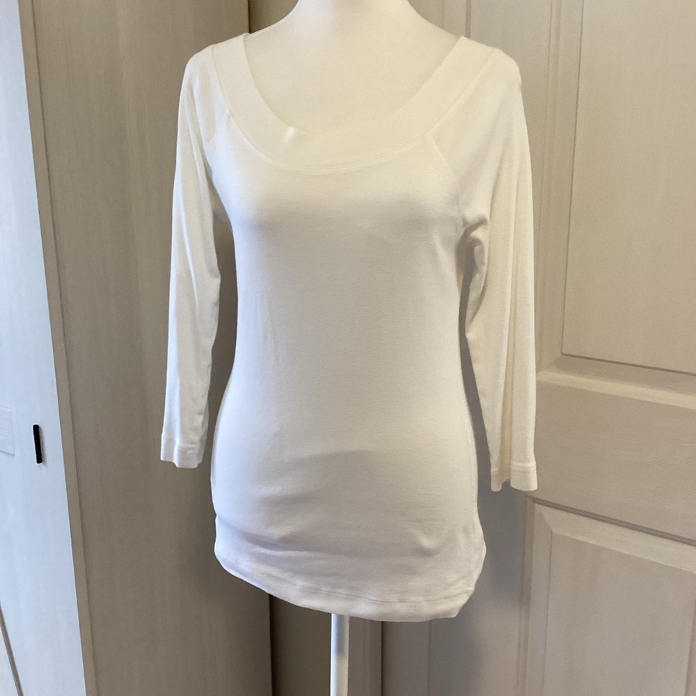 Carole Little Cream Long Sleeve Blouse Sz M